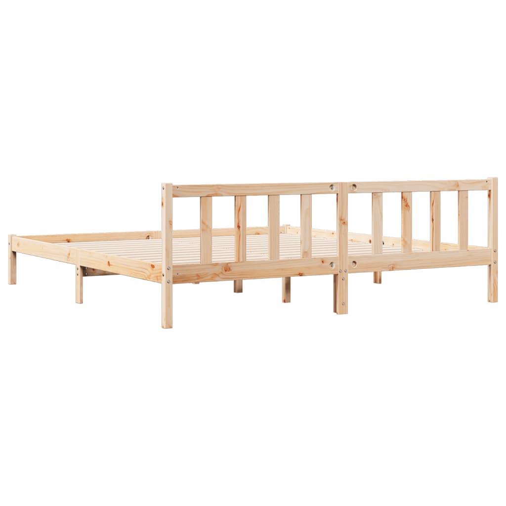 ekstra lang sengeramme uden madras 180x220 cm massivt fyrretræ