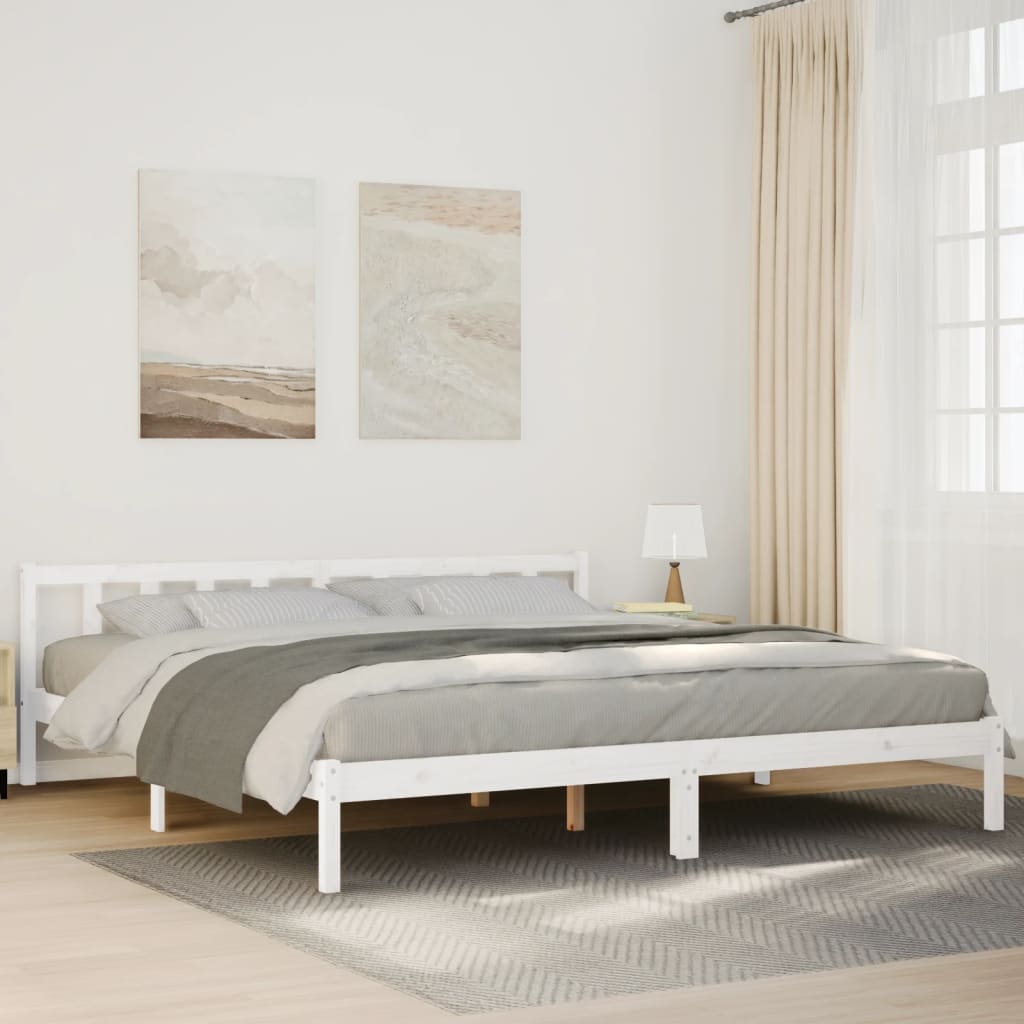 ekstra lang sengeramme uden madras 180x220 cm massivt fyrretræ