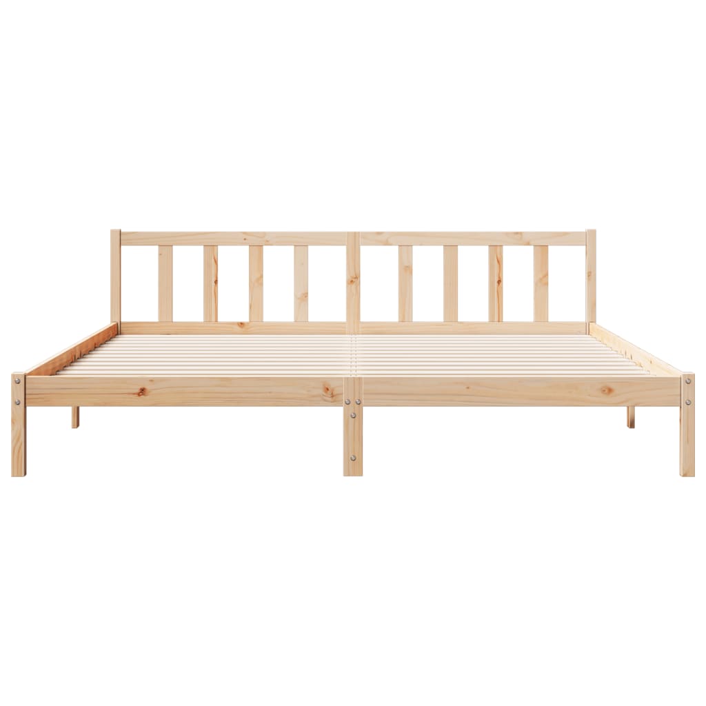 ekstra lang sengeramme uden madras 200x220 cm massivt fyrretræ