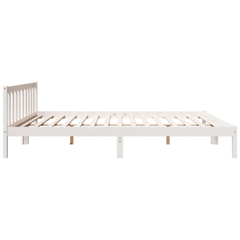 ekstra lang sengeramme uden madras 200x220 cm massivt fyrretræ