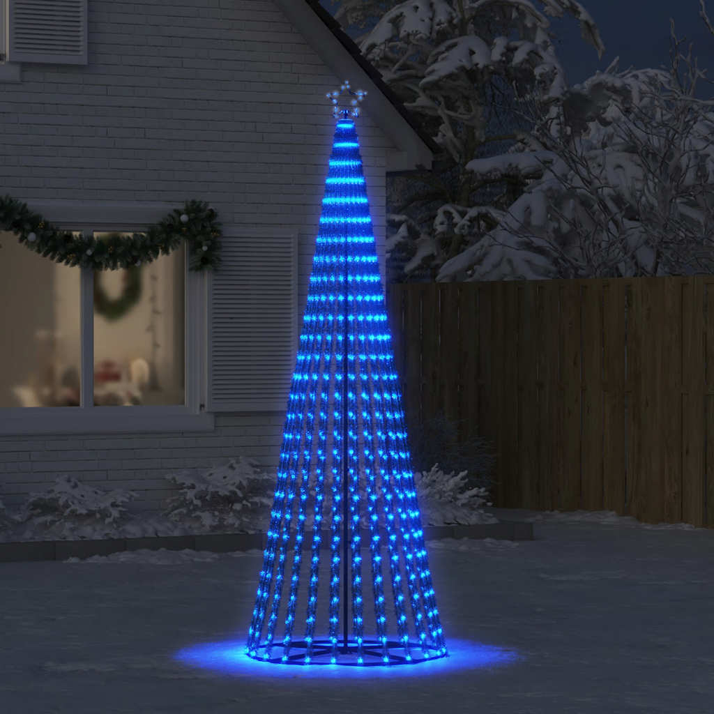 LED-juletræ 475 LED'er 247 cm blåt lys
