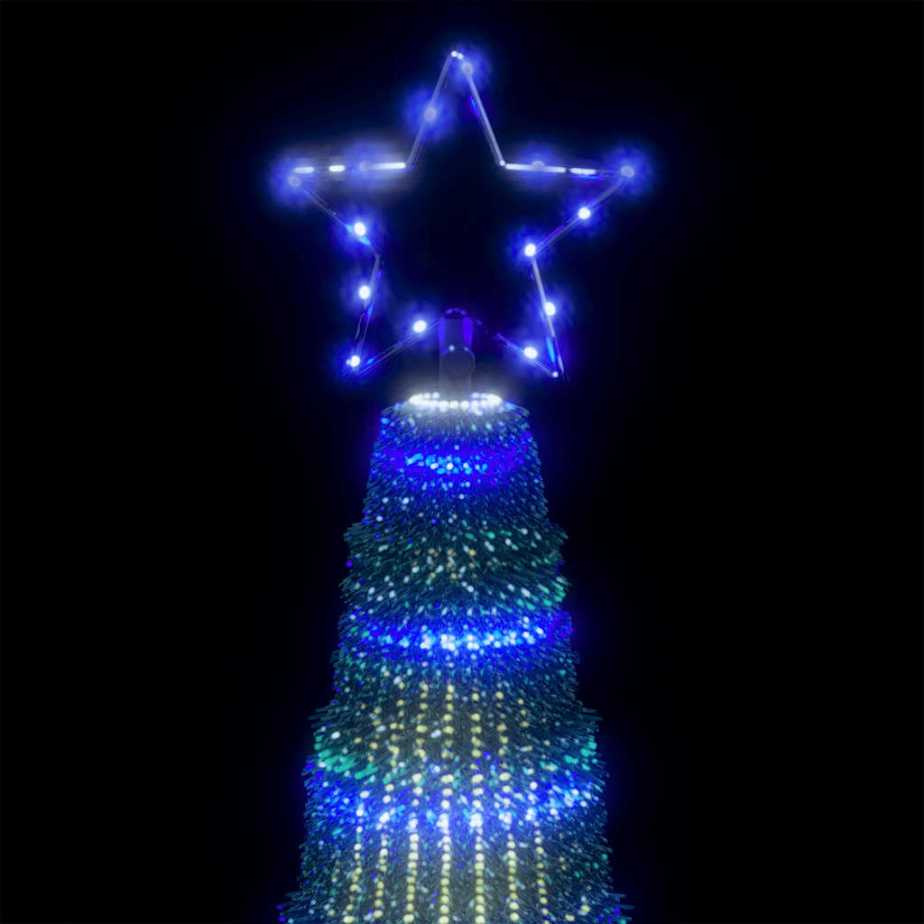 LED-juletræ 475 LED'er 247 cm blåt lys