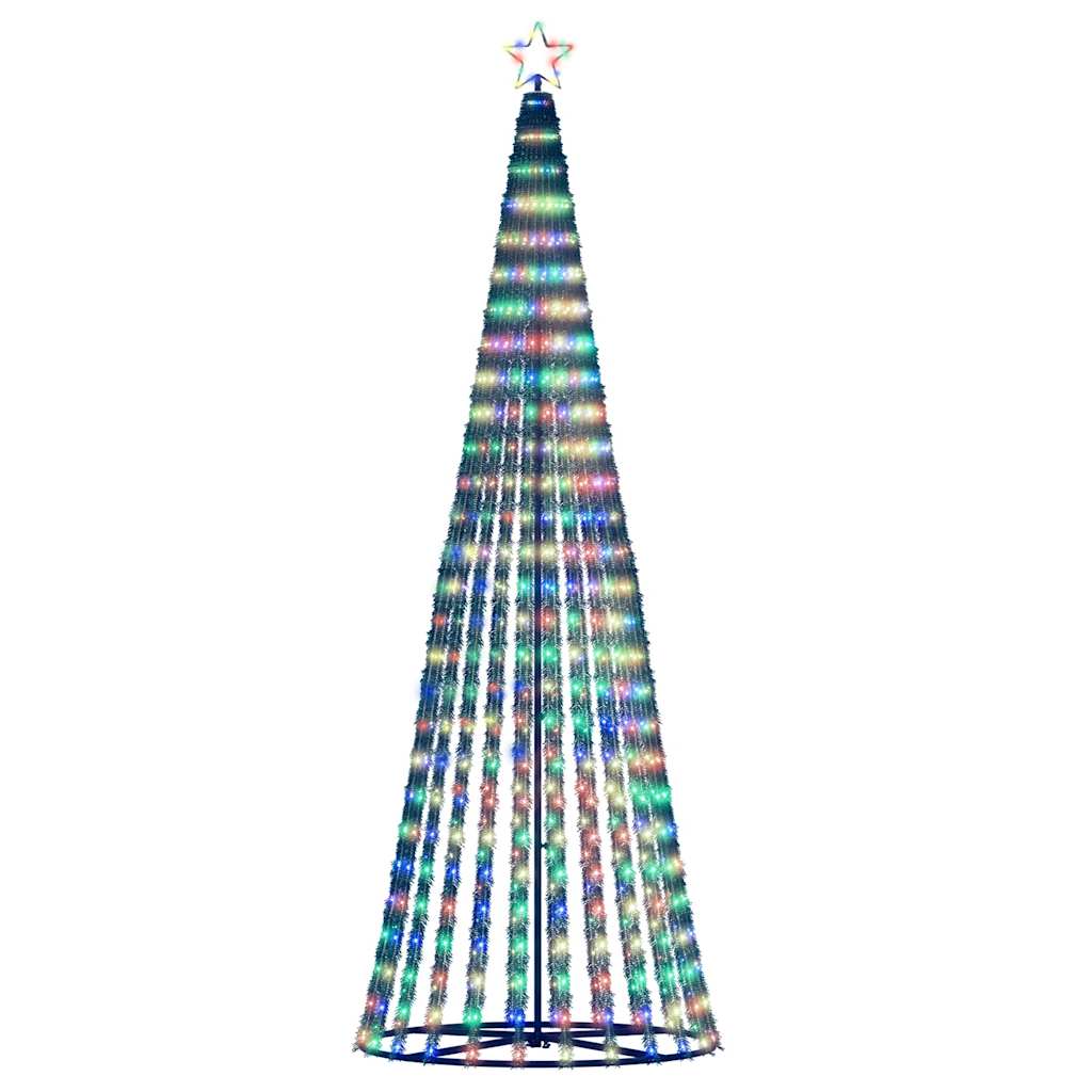 LED-juletræ 475 LED'er 247 cm farverigt lys