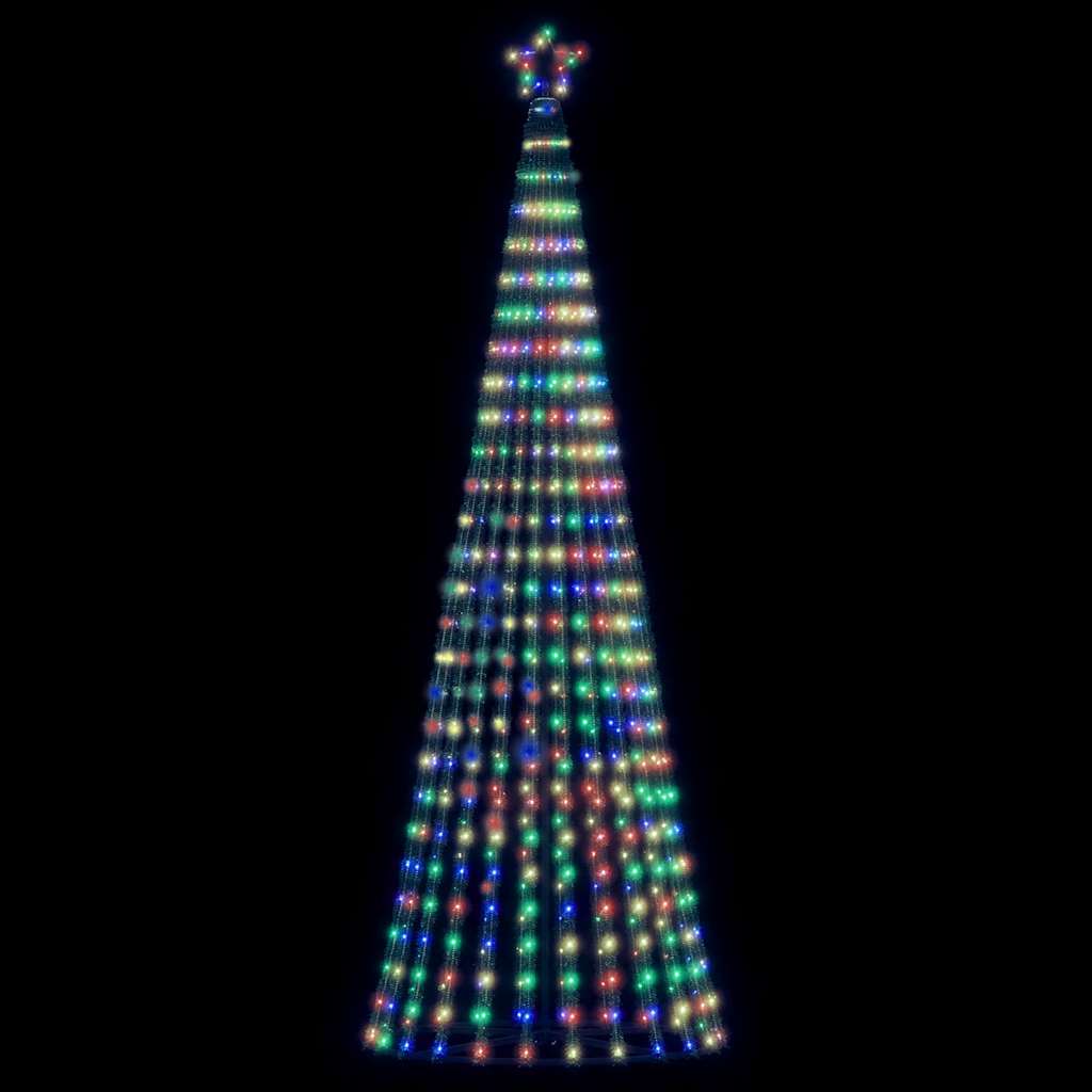 LED-juletræ 475 LED'er 247 cm farverigt lys