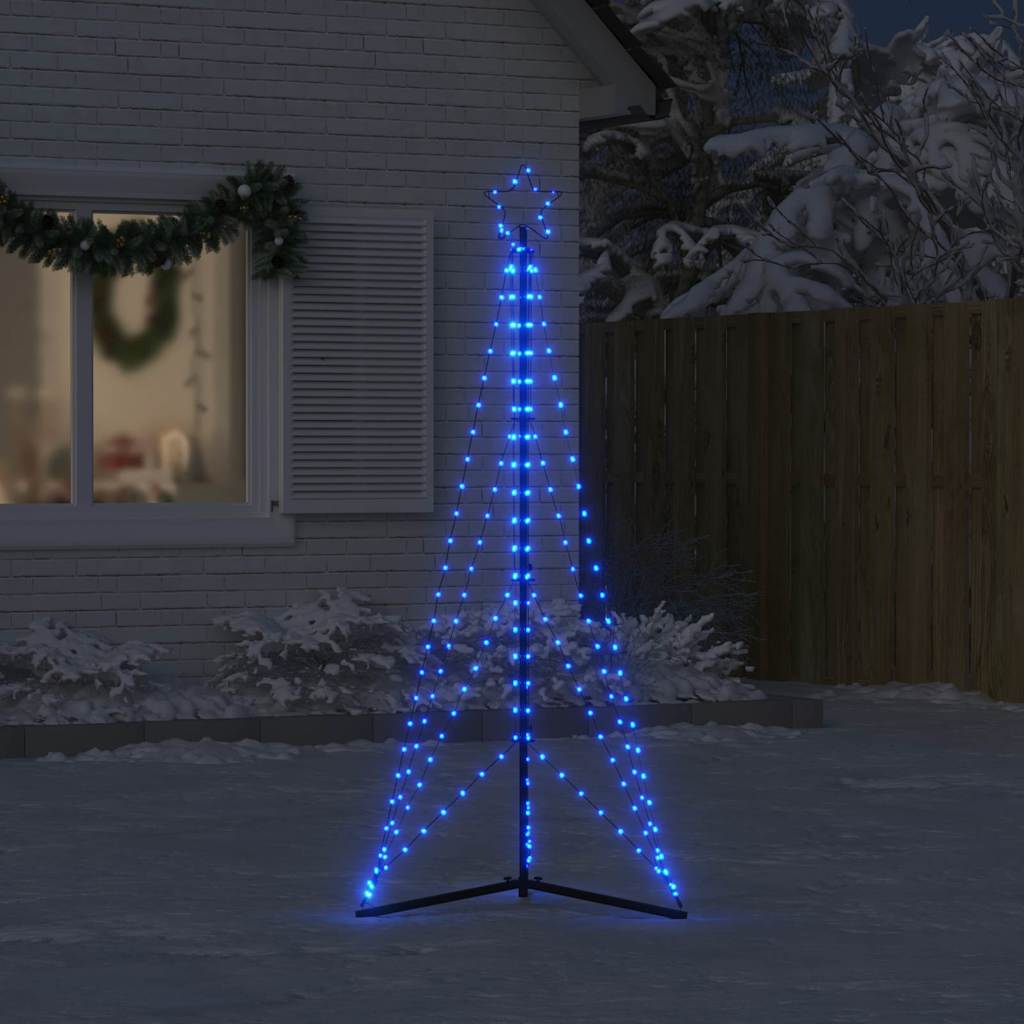 LED-juletræ 363 LED'er 182 cm blåt lys