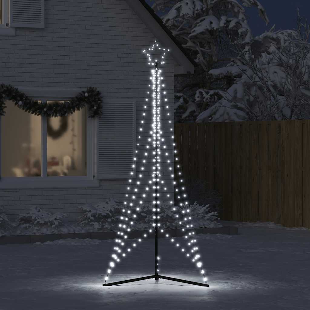 LED-juletræ 483 LED'er 240 cm koldt hvidt lys
