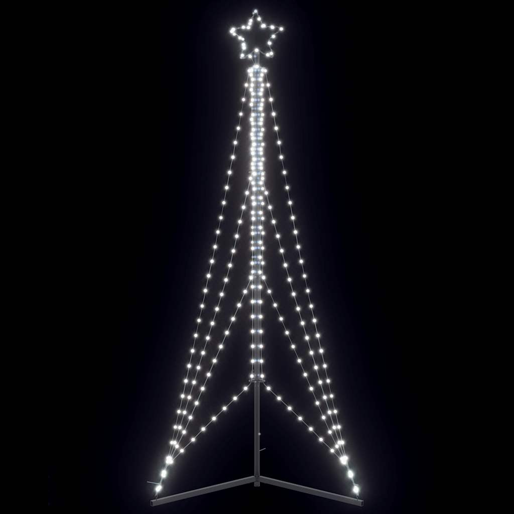 LED-juletræ 483 LED'er 240 cm koldt hvidt lys