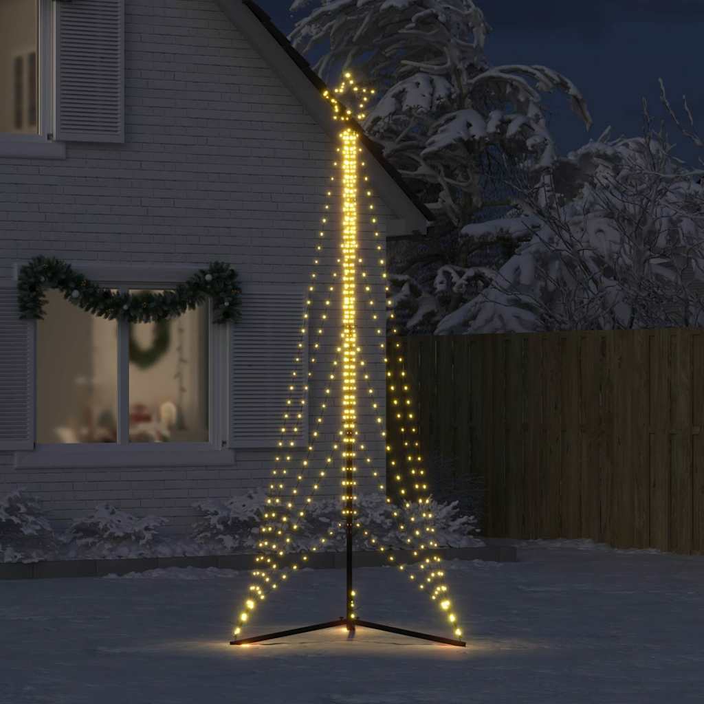 LED-juletræ 525 LED'er 302 cm varmt hvidt lys