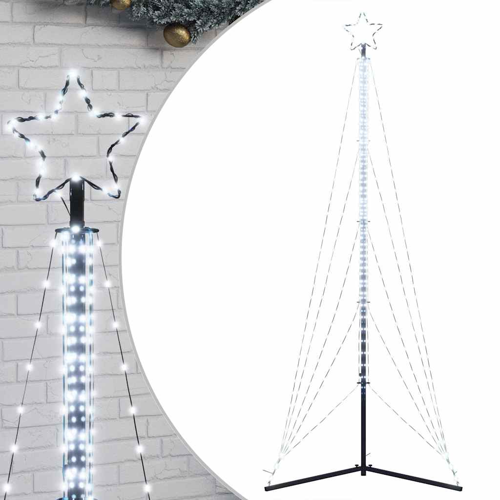 LED-juletræ 525 LED'er 302 cm koldt hvidt lys