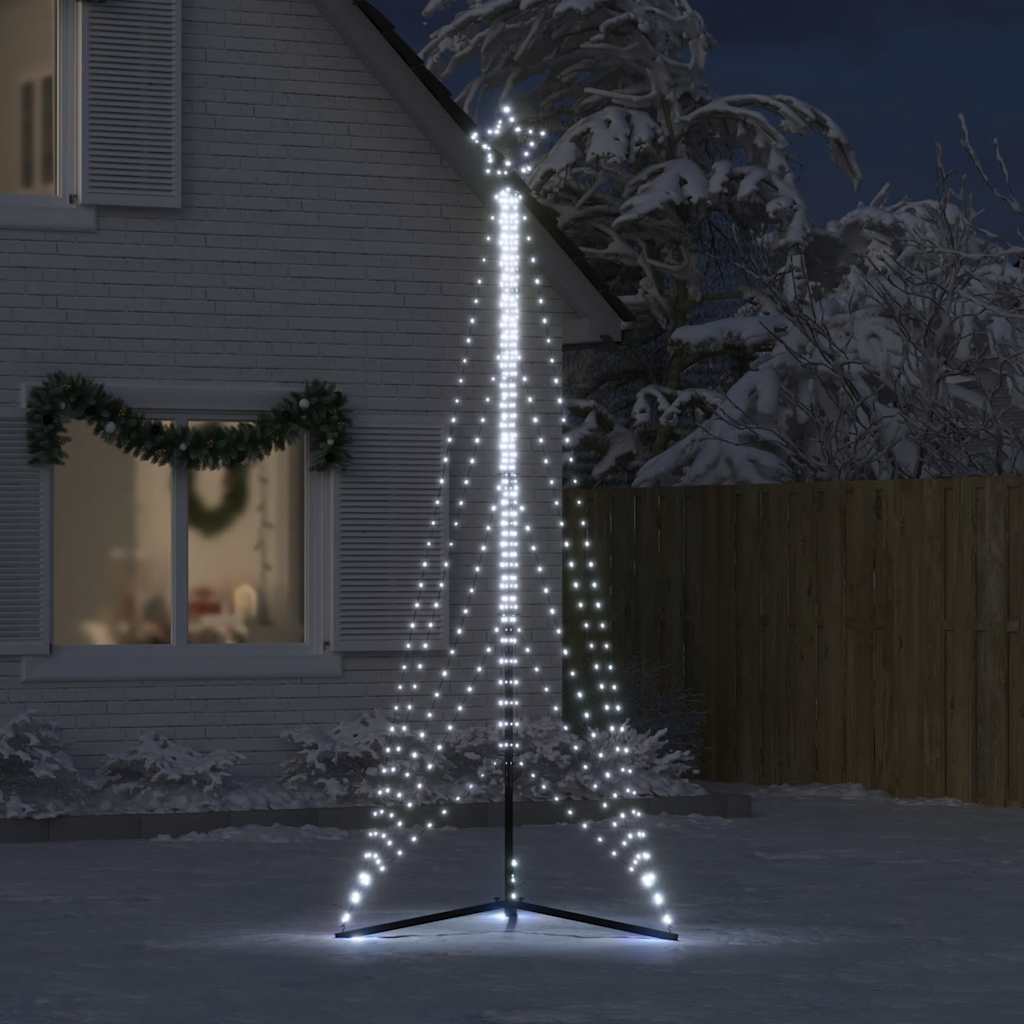 LED-juletræ 525 LED'er 302 cm koldt hvidt lys