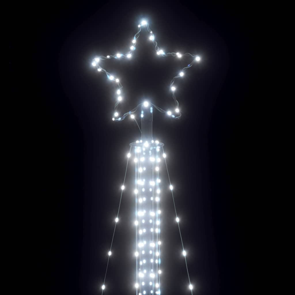 LED-juletræ 525 LED'er 302 cm koldt hvidt lys