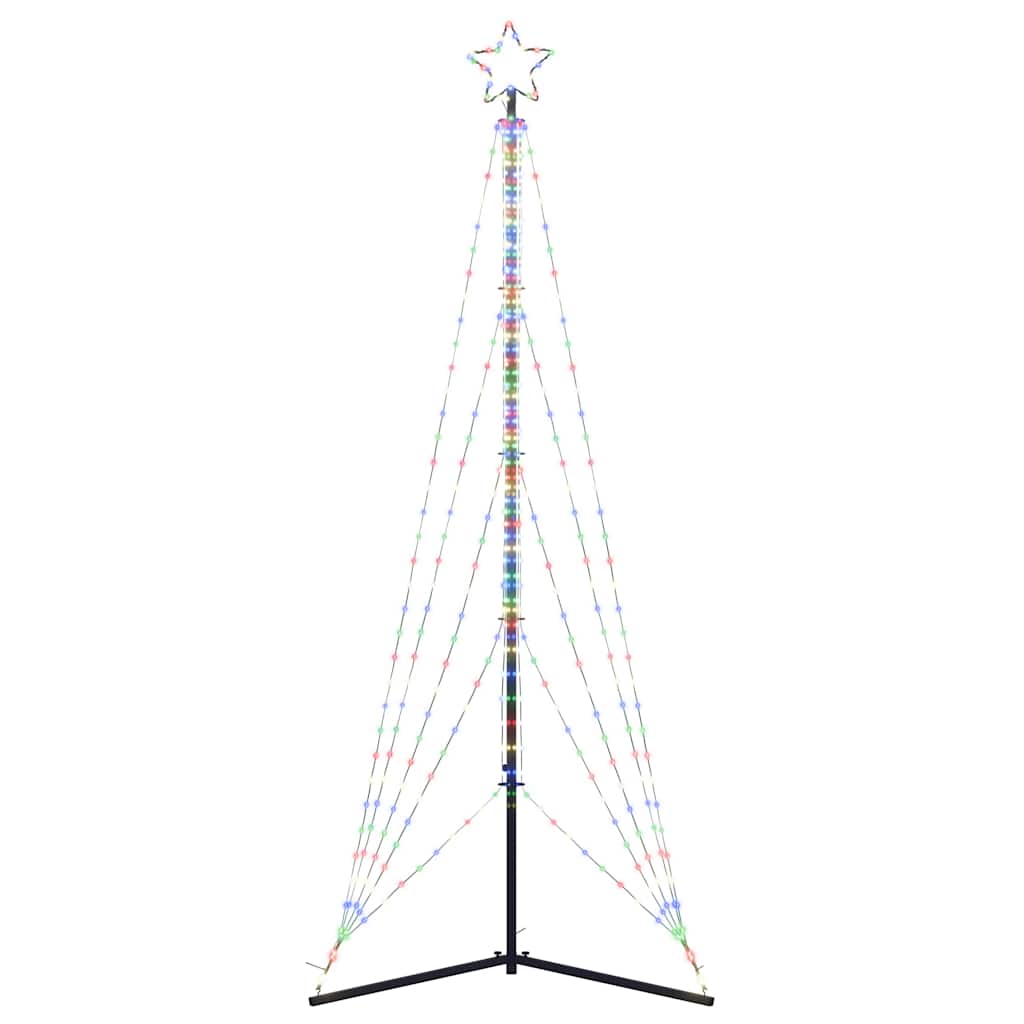 LED-juletræ 525 LED'er 302 cm farverigt lys