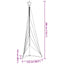 LED-juletræ 525 LED'er 302 cm farverigt lys