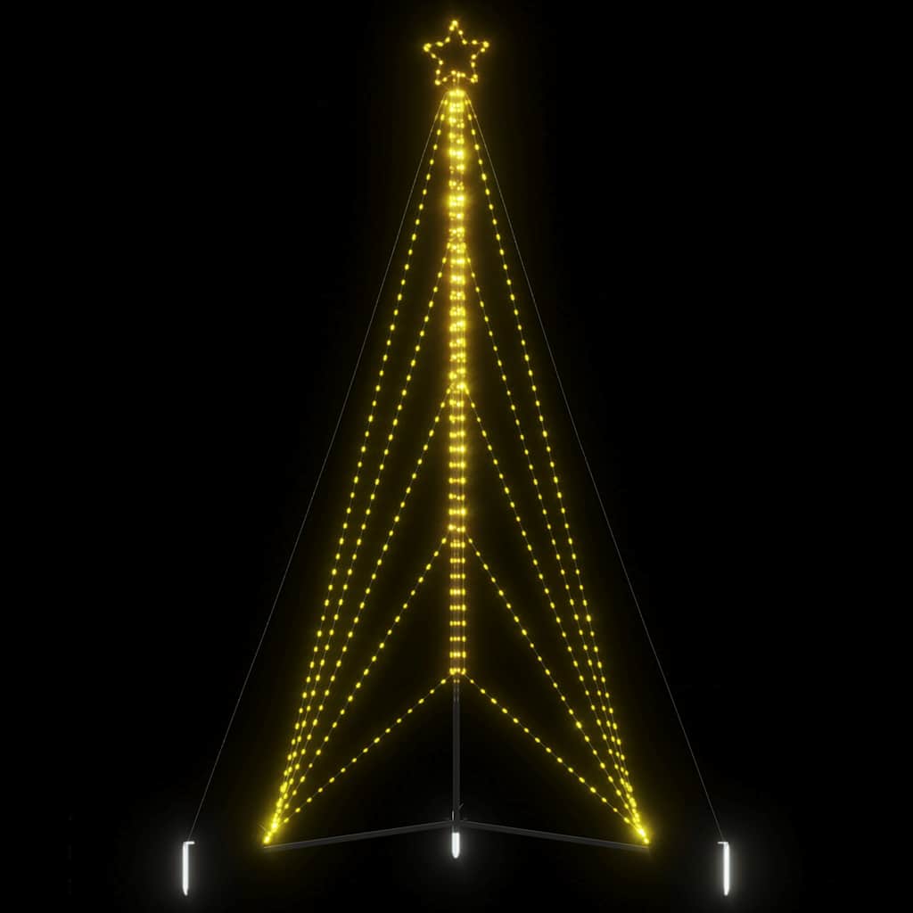 LED-juletræ 615 LED'er 404,5 cm varmt hvidt lys