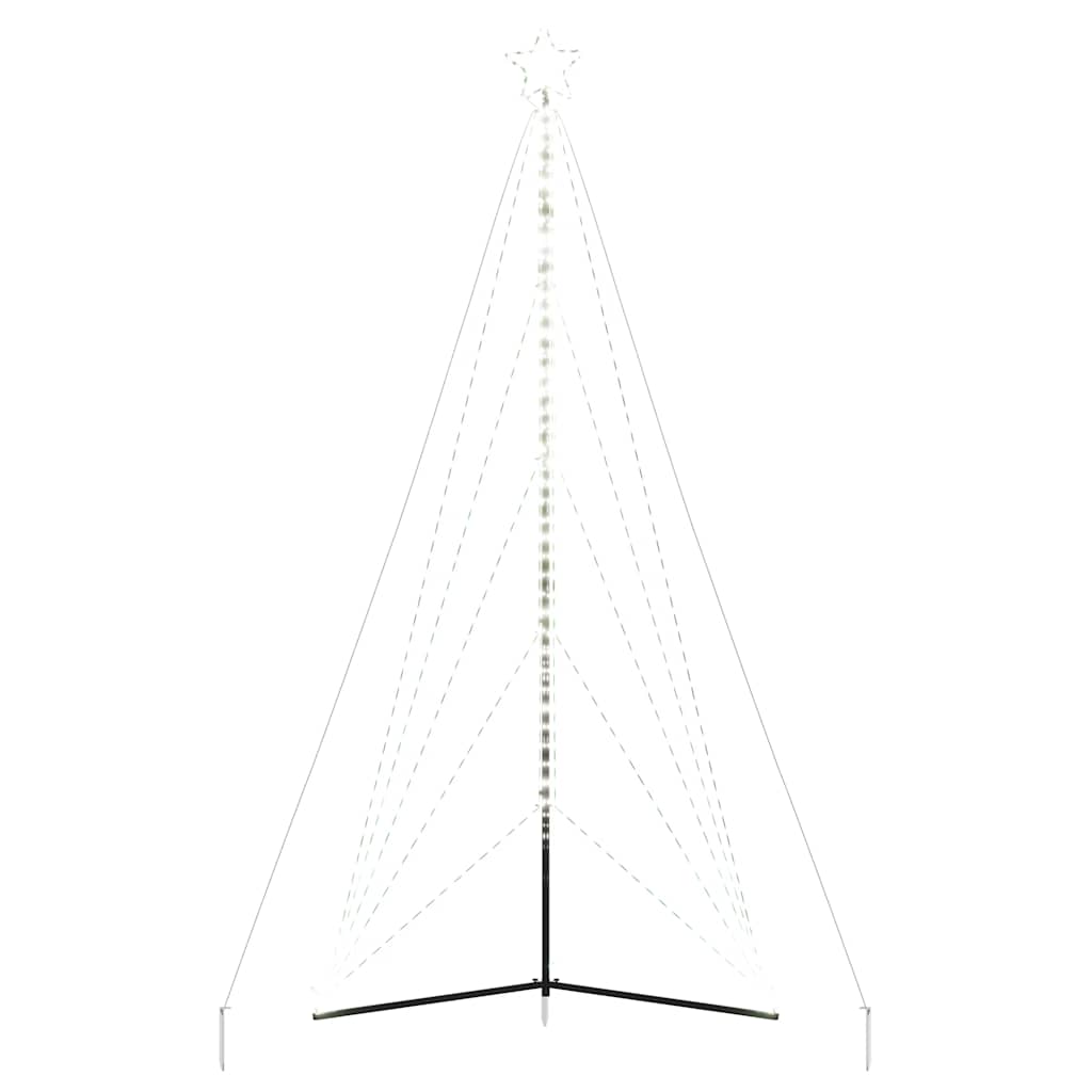 LED-juletræ 615 LED'er 404,5 cm koldt hvidt lys