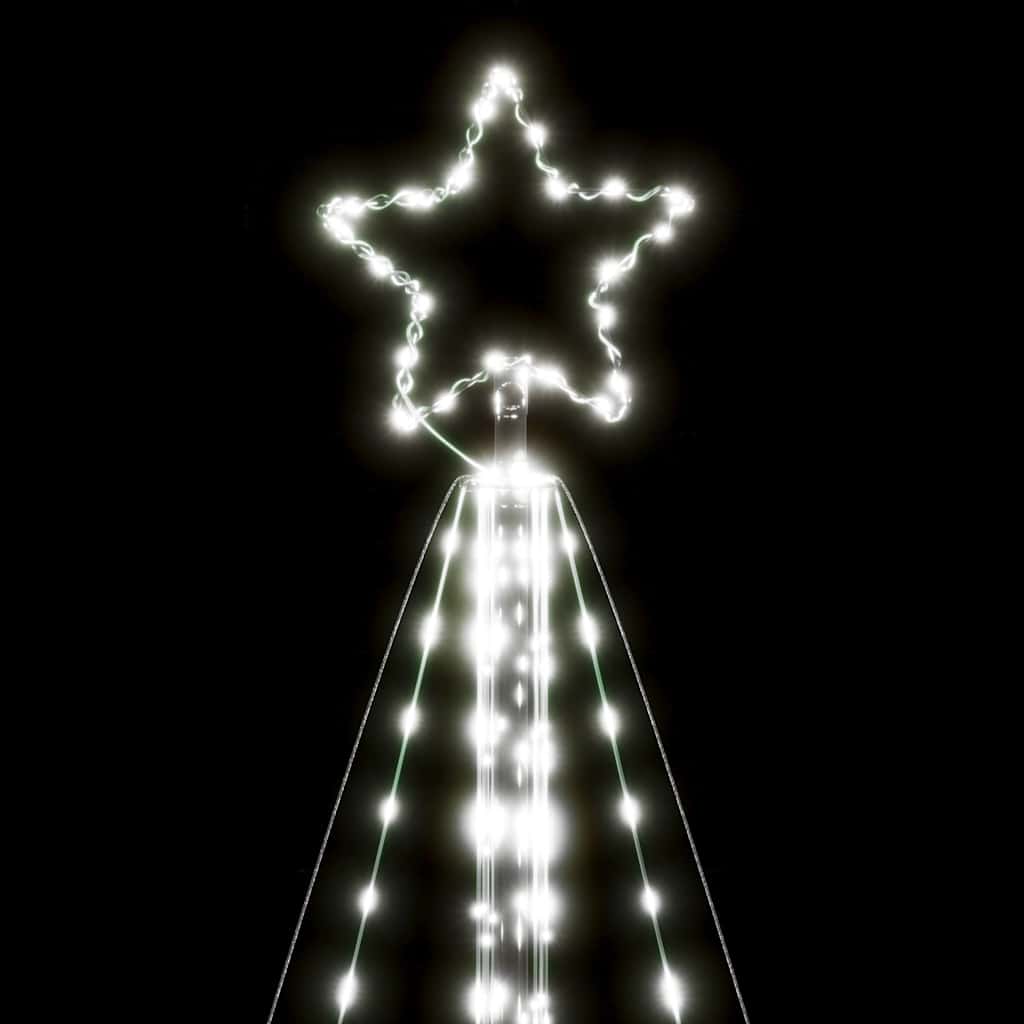 LED-juletræ 615 LED'er 404,5 cm koldt hvidt lys