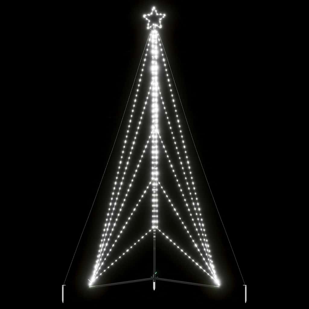 LED-juletræ 615 LED'er 404,5 cm koldt hvidt lys