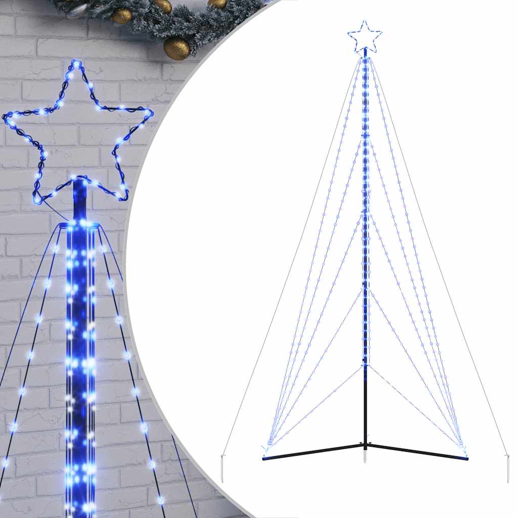 LED-juletræ 615 LED'er 404,5 cm blåt lys