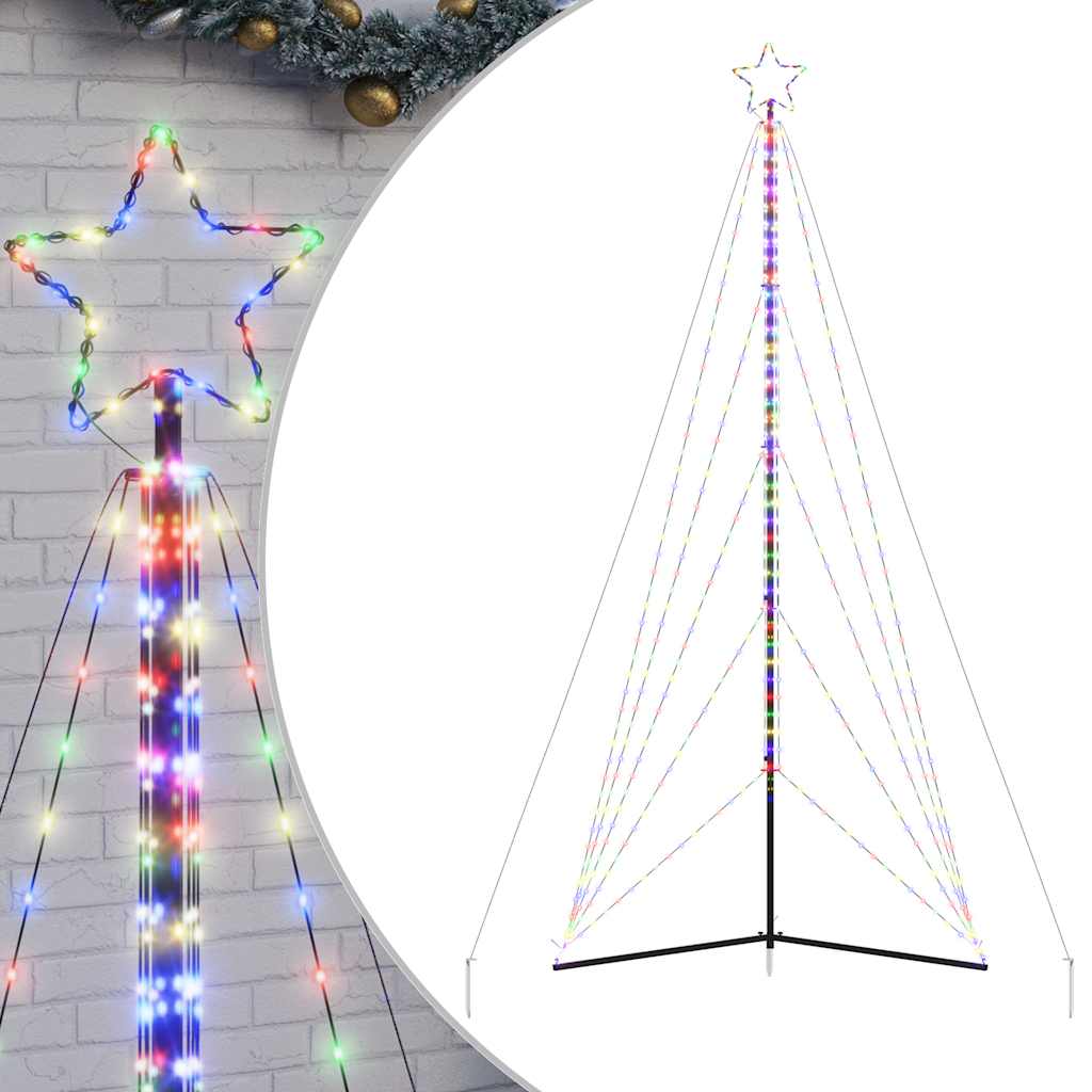 LED-juletræ 615 LED'er 404,5 cm farverigt lys