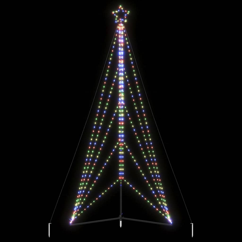 LED-juletræ 615 LED'er 404,5 cm farverigt lys