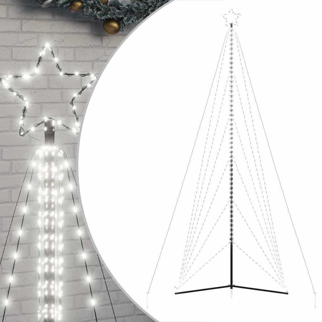 LED-juletræ 861 LED'er 478 cm koldt hvidt lys