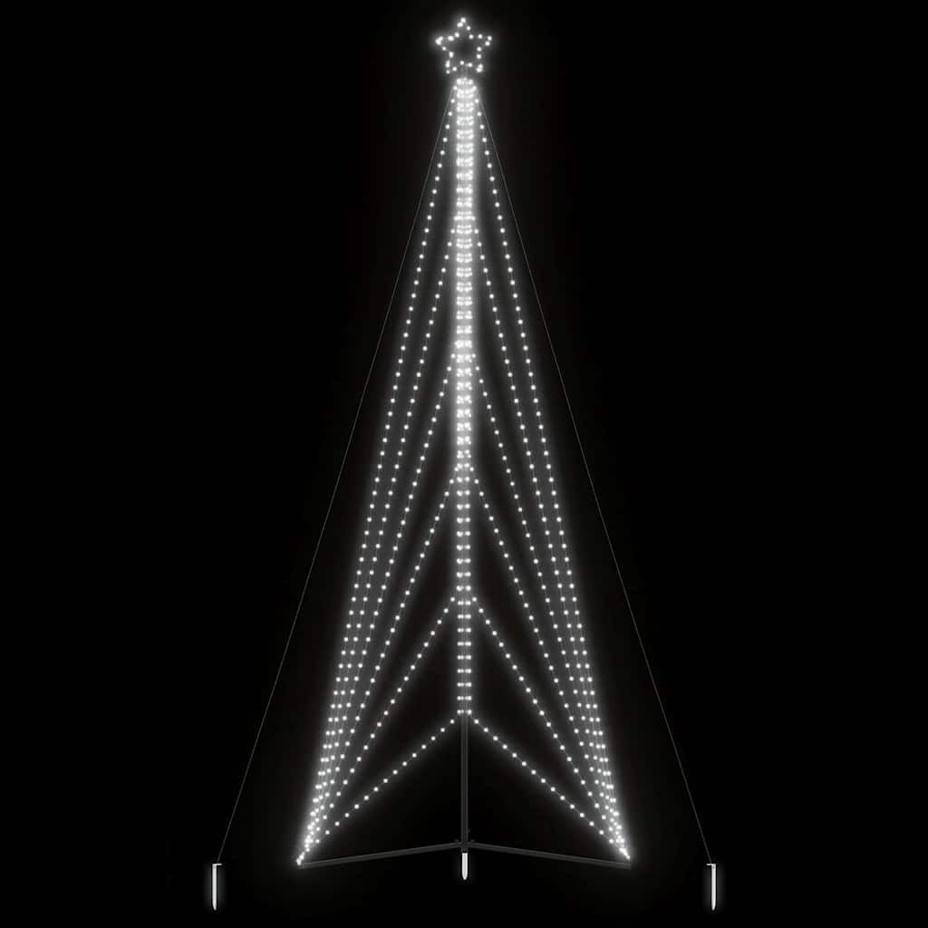LED-juletræ 861 LED'er 478 cm koldt hvidt lys