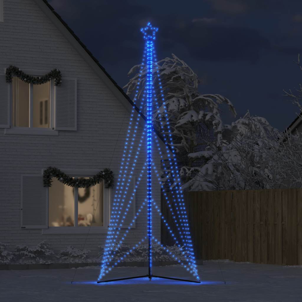 LED-juletræ 861 LED'er 478 cm blåt lys