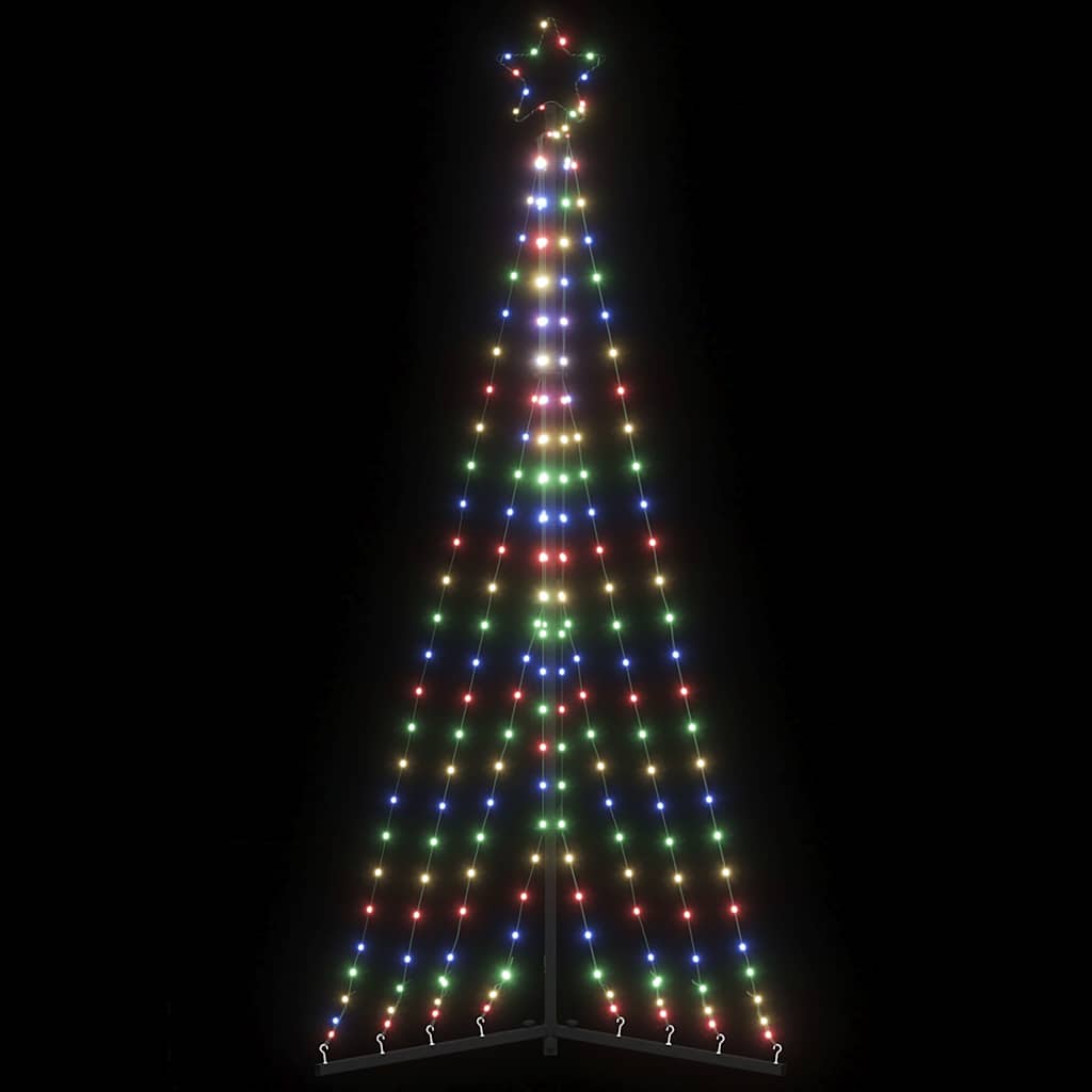 LED-juletræ 339 LED'er 187 cm farverigt lys