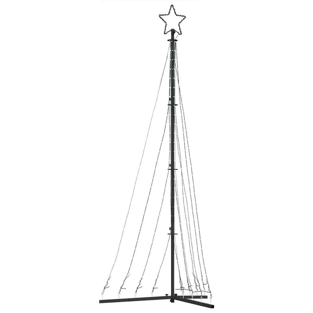 LED-juletræ 447 LED'er 250 cm koldt hvidt lys