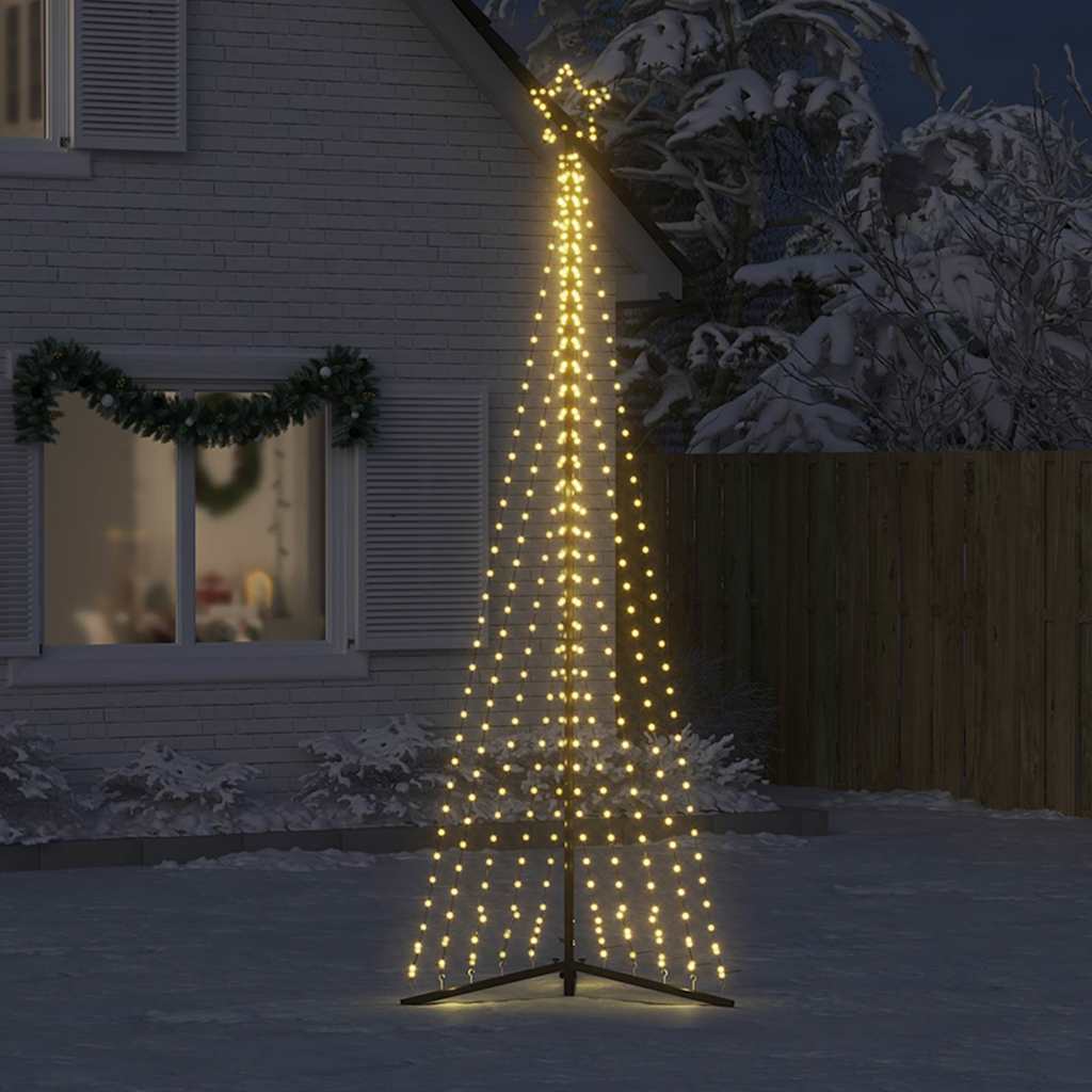 LED-juletræ 495 LED'er 300,5 cm varmt hvidt lys