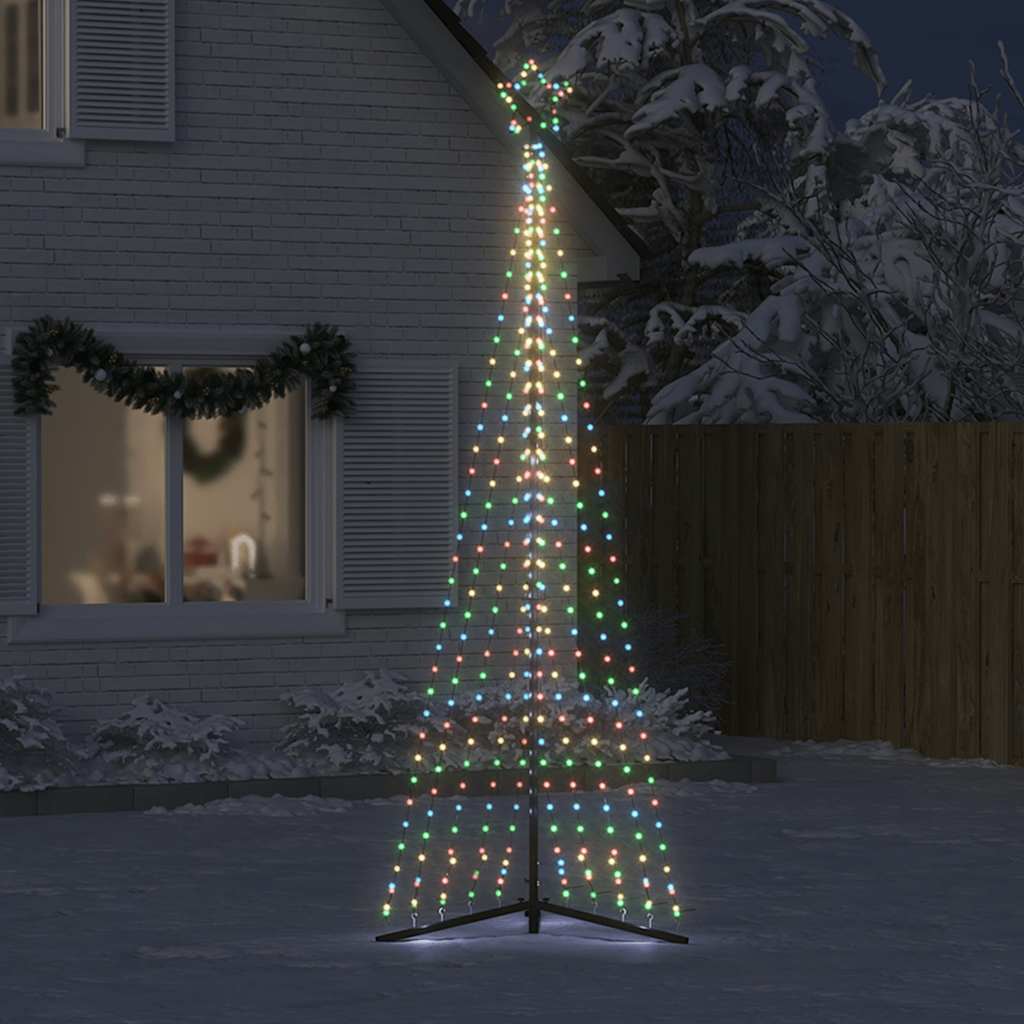 LED-juletræ 495 LED'er 300,5 cm farverigt lys