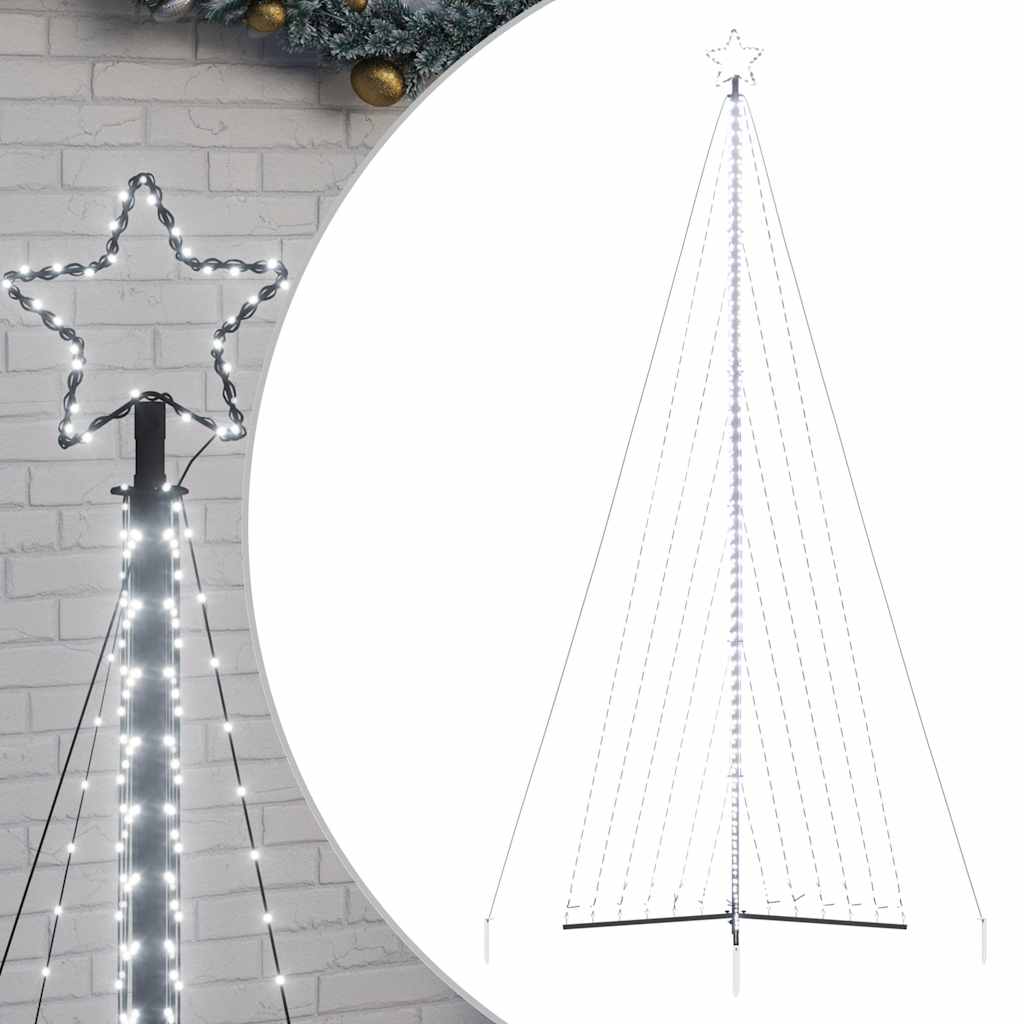 LED-juletræ 789 LED'er 476 cm koldt hvidt lys