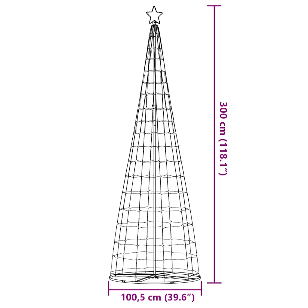 LED-juletræ 550 LED'er 300 cm blåt lys