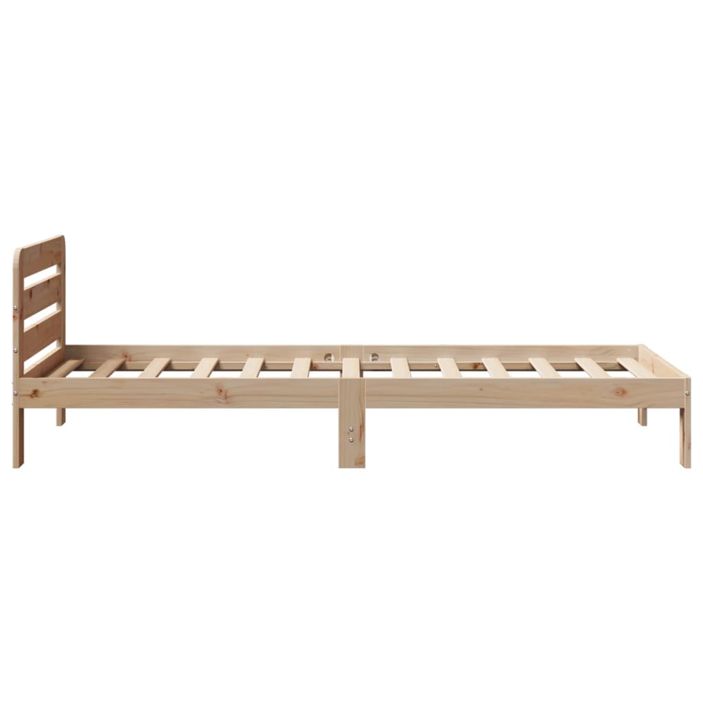 sengeramme uden madras 90x200 cm massivt fyrretræ