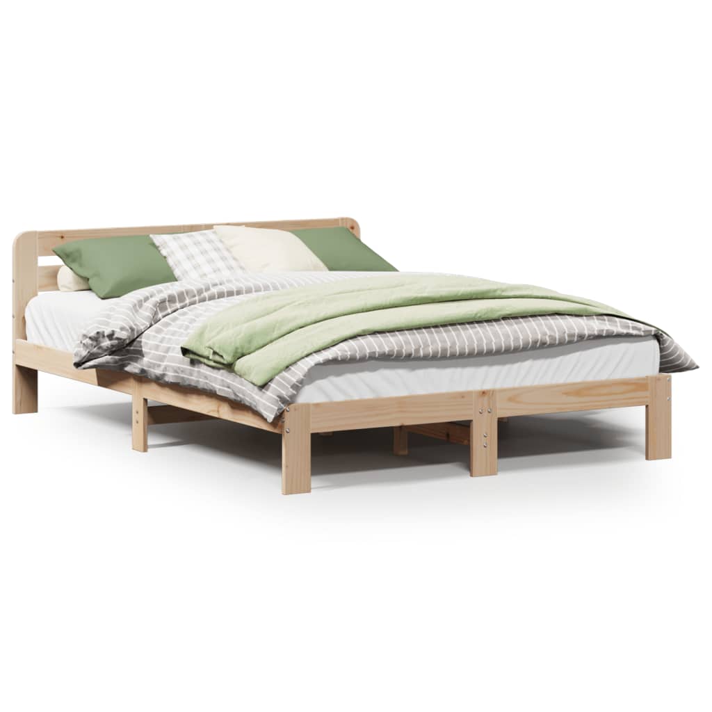 sengeramme uden madras 120x200 cm massivt fyrretræ