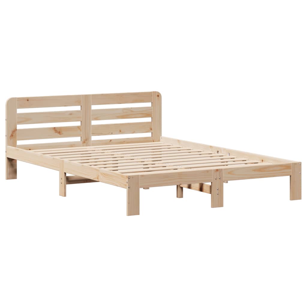 sengeramme uden madras 160x200 cm massivt fyrretræ