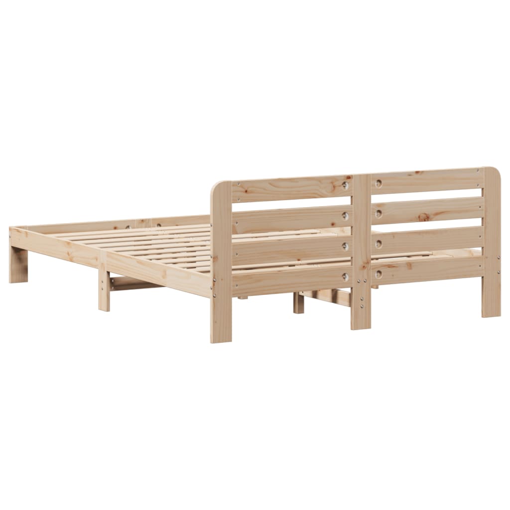 sengeramme uden madras 160x200 cm massivt fyrretræ