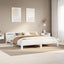 sengeramme uden madras 200x200 cm massivt fyrretræ hvid