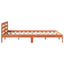 sengeramme uden madras 135x190 cm massivt fyrretræ brun
