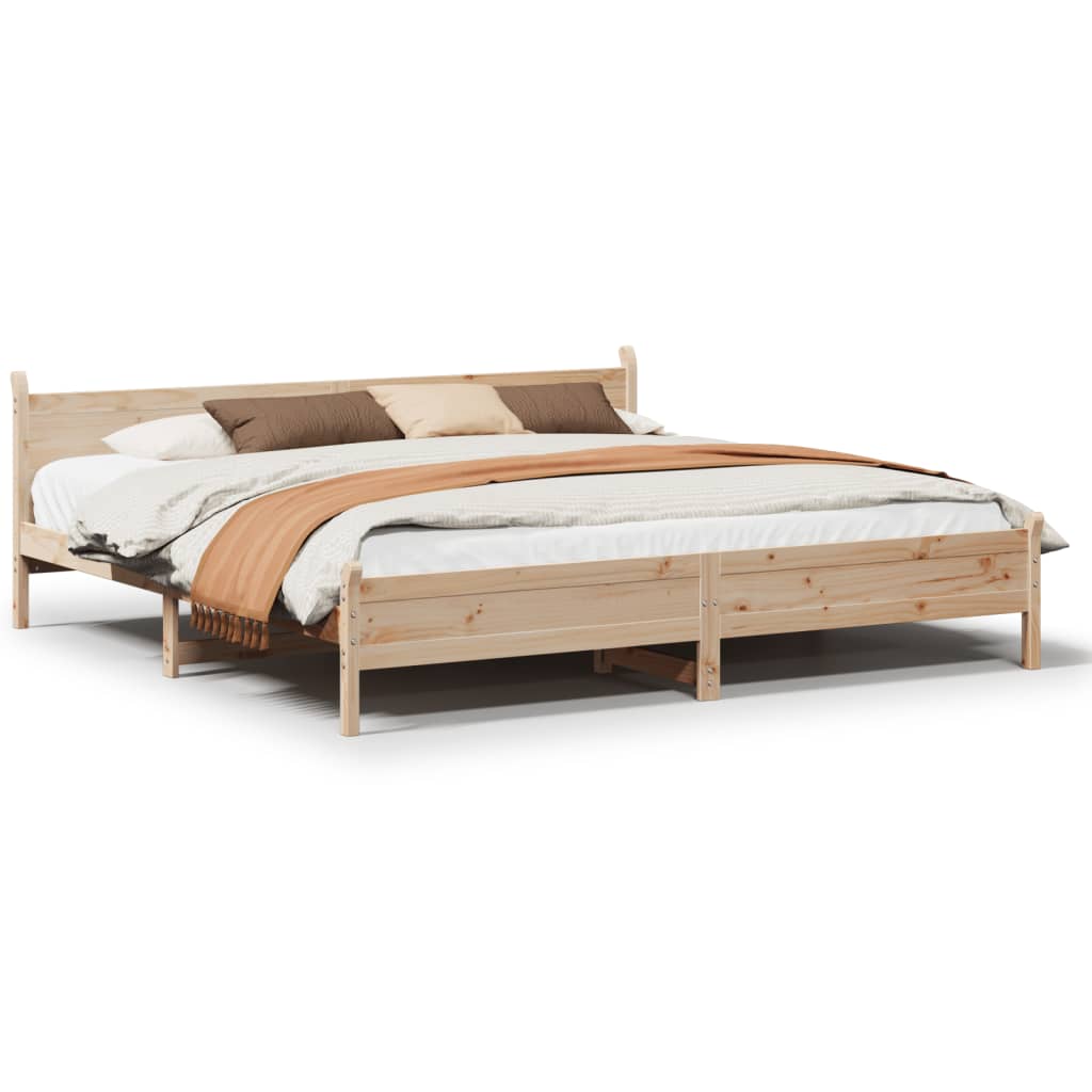 sengeramme uden madras 180x200 cm massivt fyrretræ