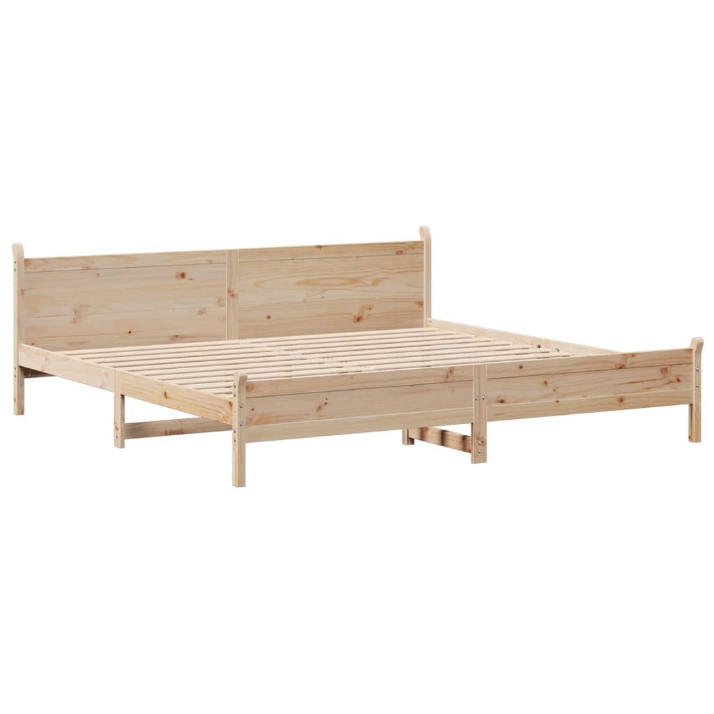 sengeramme uden madras 180x200 cm massivt fyrretræ