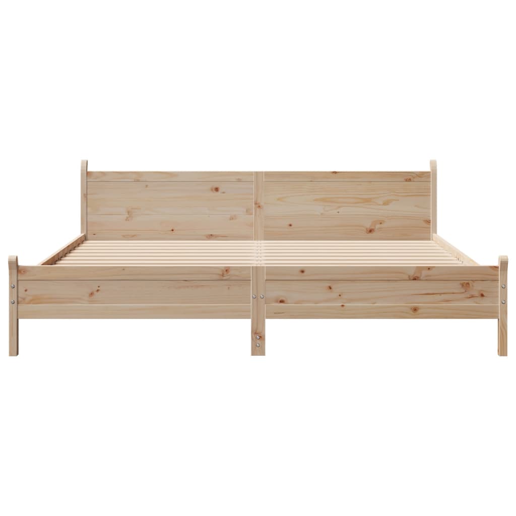 sengeramme uden madras 180x200 cm massivt fyrretræ
