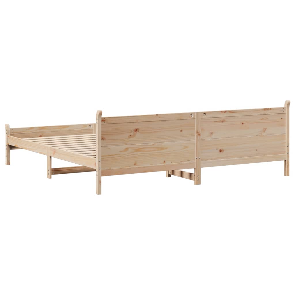 sengeramme uden madras 180x200 cm massivt fyrretræ