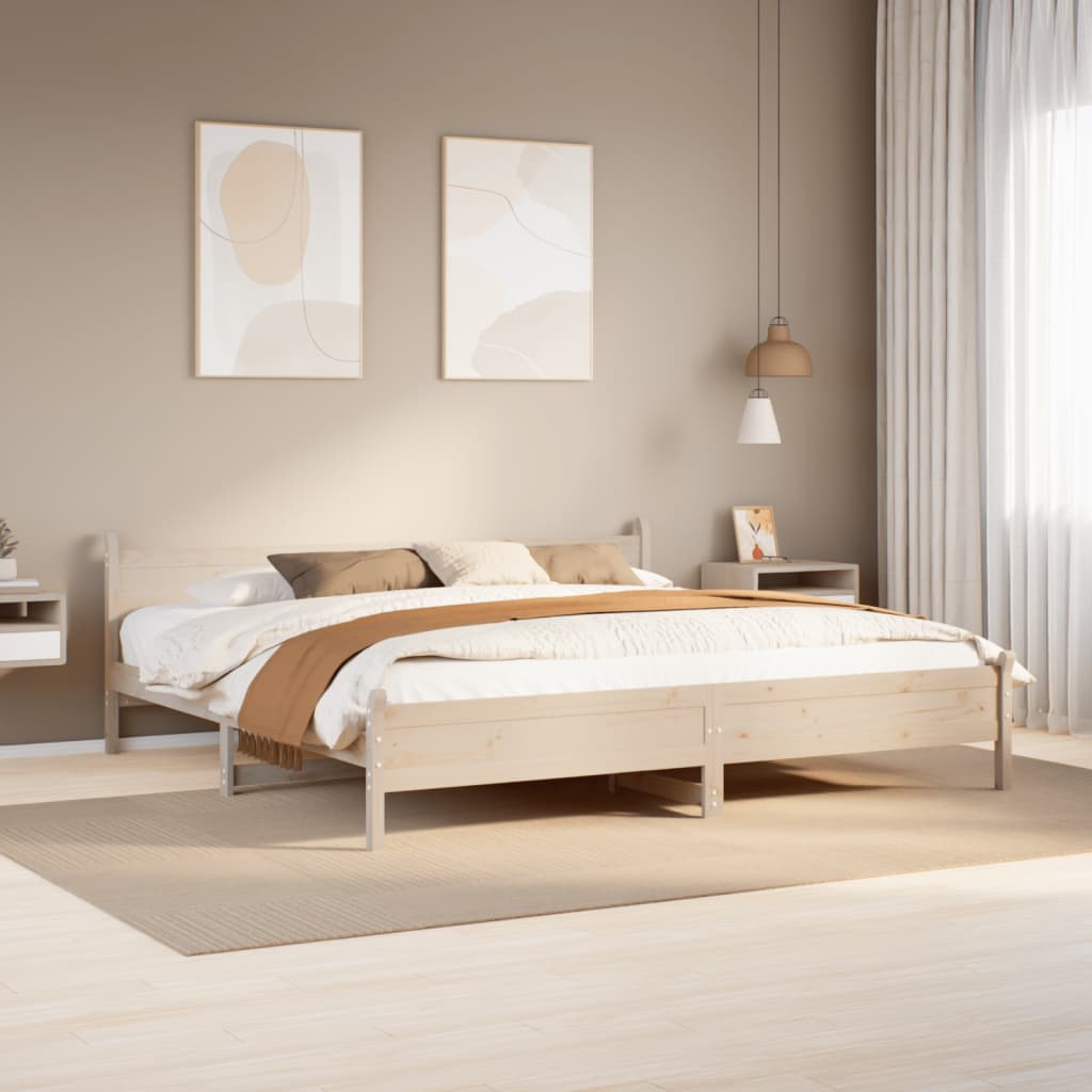 sengeramme uden madras 180x200 cm massivt fyrretræ