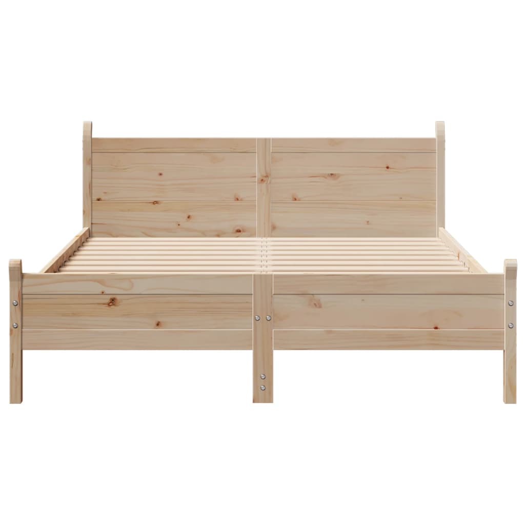 sengeramme uden madras 160x200 cm massivt fyrretræ