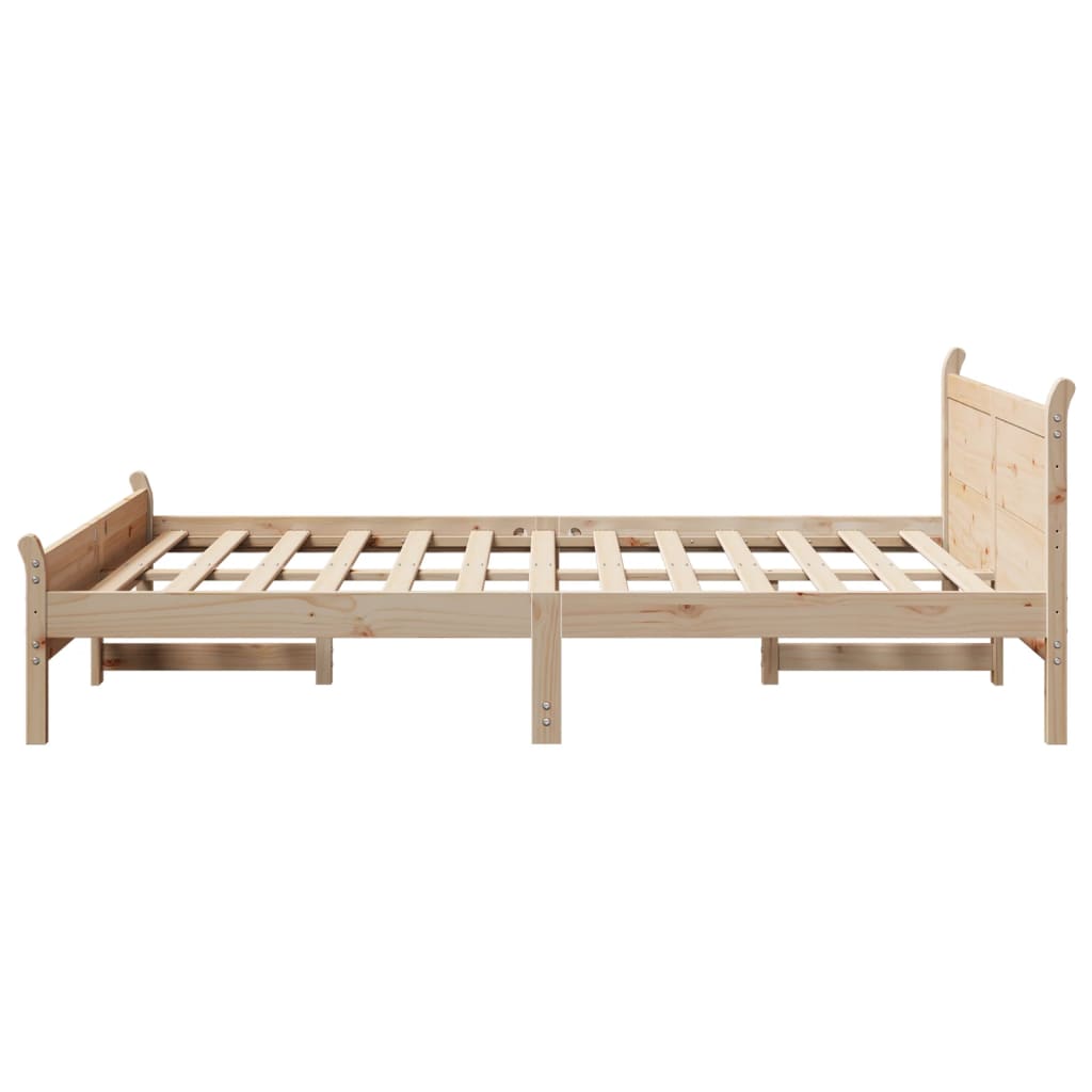 sengeramme uden madras 160x200 cm massivt fyrretræ