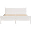 sengeramme uden madras 135x190 cm massivt fyrretræ hvid
