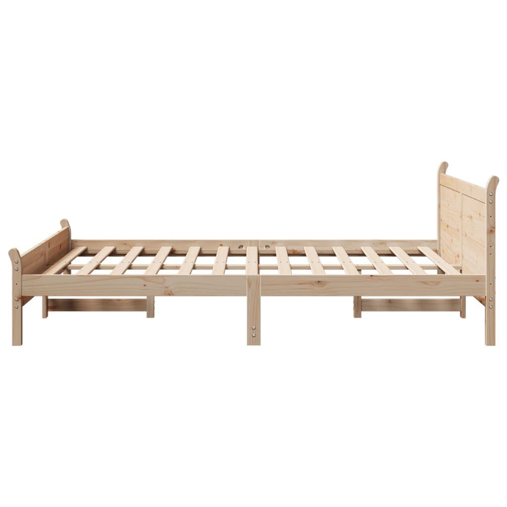 sengeramme uden madras 120x190 cm massivt fyrretræ