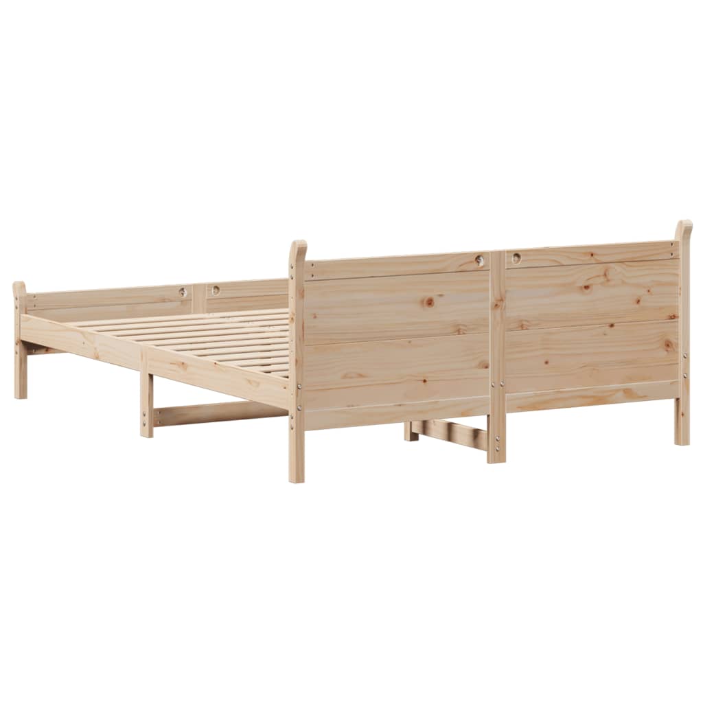 sengeramme uden madras 120x190 cm massivt fyrretræ