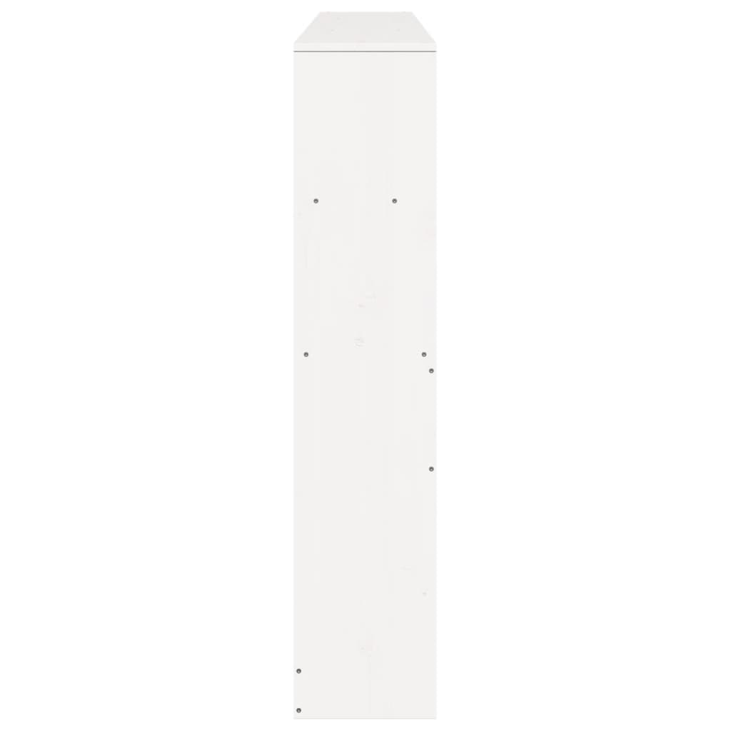 sengegavl med opbevaring 180 cm massivt fyrretræ hvid